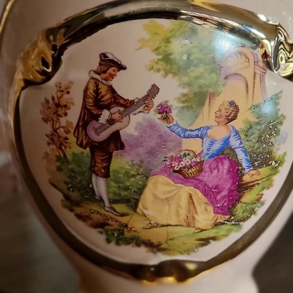 Vintage Mid Century Urn Style Pink Porcelain Table Lamp Signed Fragonard - Picture 3 of 12